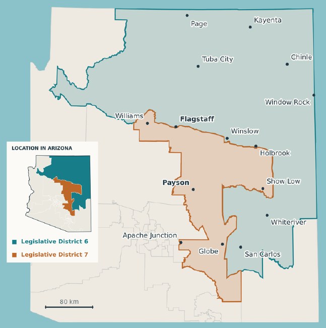 Map of Legislative Districts 6 and 7